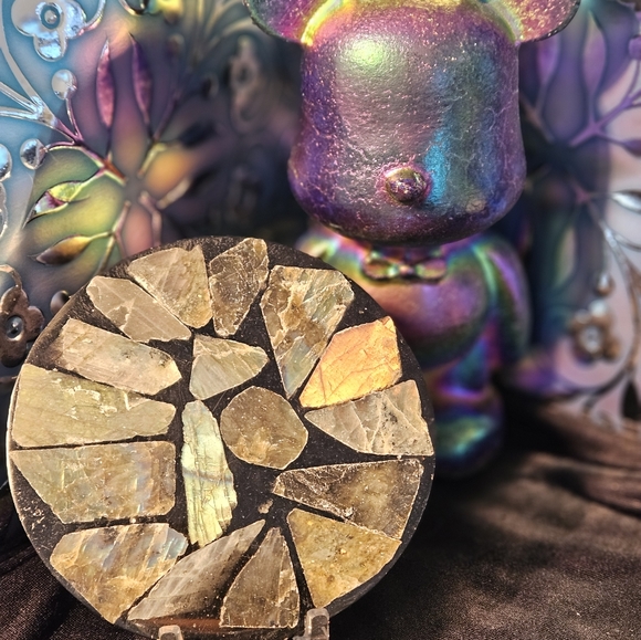 Labradorite Coaster (1) - Picture 3 of 3